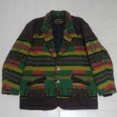 コシノジュンコ コート ネイティブ柄 90sビンテージ