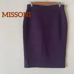 美品⭐︎MISSONI ミッソーニ　タイトスカート　ニットスカート　紫のサムネイル