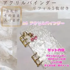 新生活の家計管理に♡ A6アクリルバインダー　リフィル5枚（耳付き）貯金 家計簿
