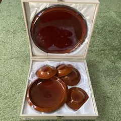 お値下げしました‼︎茶箱　点前一式フルセット春慶塗り 茶道具 飛騨 春慶塗 木据板 紙箱 お稽古 茶箱点前 雪月花