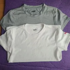 PUMA 半袖Tシャツ 2枚セット グレー ホワイト 160