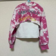 BABYDOLL タイダイ柄 クロップドパーカー タンクトップ セット タオル