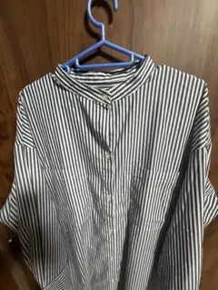 ストライプ柄 ロングシャツワンピースのサムネイル