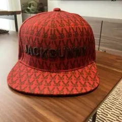 Jack Bunny!! うさぎロゴ　モノグラム総柄　ゴルフキャップ