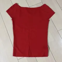 Lily Brown オフショルダー 半袖カットソー レッドのサムネイル