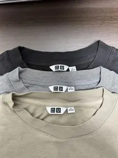 ユニクロU　エアリズムコットンオーバーサイズボーダーTシャツ　3着セット