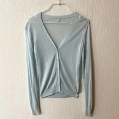 UNIQLO ライトブルー Vネックカーディガン S