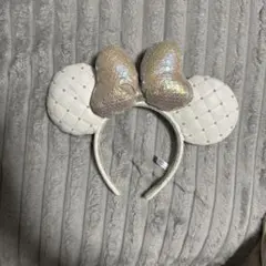 ディズニー カチューシャ ホワイト キルティング