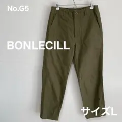 BONLECILL　カーキグリーンチノパンフロントポケット　サイズL　No.G5
