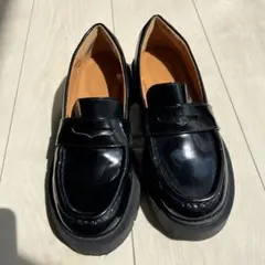 UNIQLO C ブラックローファー 合成皮革 23.0センチ