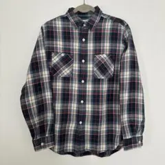 B:MING by BEAMS ネルシャツ　チェックシャツ　長袖シャツ L 紺
