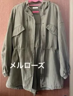 メルローズ オリーブグリーン フードつきジャケット