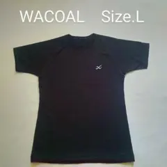 【WACOAL】WOMENSフィットネスTシャツ Lサイズ ロゴ入り　日本製のサムネイル