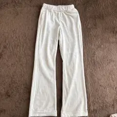 未使用♡GU♡裏起毛リブホワイトパンツ