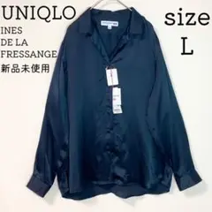 【osaru】新品未使用　ユニクロ　イネス　シルクプリントブラウス ユニクロ×イネスの100％シルクのフリルブラウスが凄い | LEE