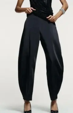 ZARA サテンバルーンパンツM
