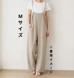 キャミソールサロペット オーバーオール　ベージュのサムネイル