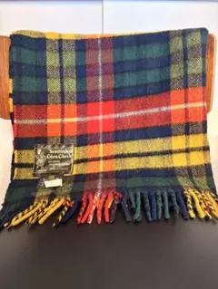 イギリス製　スコティッシュグレンチェック ウールブランケット