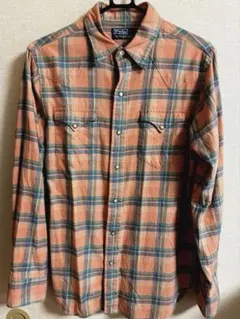 ラルフローレン　チェックシャツ　スナップボタン　Mサイズ　好配色