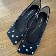 ピッピシック PIPPICHIC バレエ シューズ36パール靴シルバー卒業入学式 ピッピシック PIPPICHIC バレエ シューズ36パール靴シルバー卒業入学式