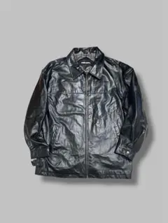 Pelle Cyna ブラック レザー ジャケット コートのサムネイル