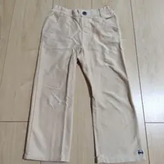 ファミリア ベージュ ストレートパンツ 100cm 車刺繍