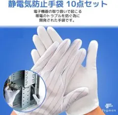 ラス1✨fogman 静電気防止手袋　滑り止め付　電子機器用 グローブ 10点