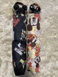ミッキーマウス 折りたたみ傘 2本セット