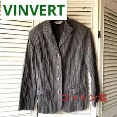 VINVERT コットン混ジャケット　縦縞　日本製のサムネイル