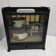 豪華フルセット】茶道具 短冊箱 抹茶碗2客 棗 茶筅 茶杓 茶碗敷毛氈 