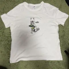 NIKE 犬 グラフィック レディースTシャツ ホワイト XL