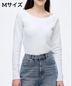 coca ラグランオフショルダーロングTシャツ