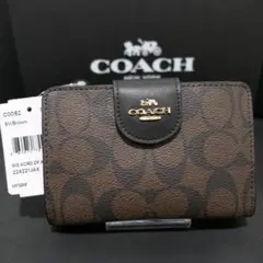 COACH 二つ折り財布 ミディアム コーナー ジップ C0082 未使用 新品
