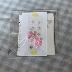 耳ツボジュエリー　ピンク　リボン