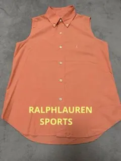 【美品】Ralph Lauren Sport テラコッタオレンジノースリブラウス