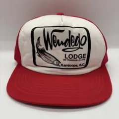 90s　ヴィンテージ　yupoong　魚プリント　トラッカーキャップ　メッシュ