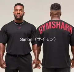 GYMSHARK 黒×赤　 Tシャツ　Lサイズ