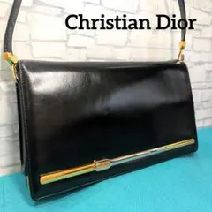 ♥希少♥美品♥クリスチャンディオール ショルダーバック CDロゴ金具 レザー 黒のサムネイル