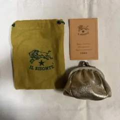 値下げ　新品未使用正規品　イルビゾンテコインケースがま口　メタリックゴールド