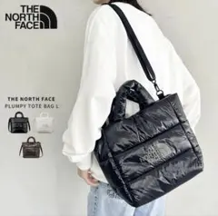 【韓国限定】ノースフェイスPLUMPY TOTE BAG L ブラック