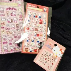 【送料込】ハローキティ 3Dシール＆ネイルシールセット