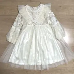 シーイン＊アイボリーフリルレースドレス