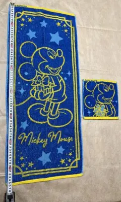 ディズニーミッキーマウス　2枚セットお買い得　フェイスタオル　ミニタオル　セット