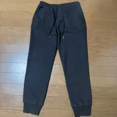 【美品】黒 ジョガーパンツ ウエストゴム リブ編み裾 Mサイズ