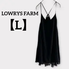 LOWRYS FARM 【L】キャミワンピース レース ワンピース　黒　ブラック