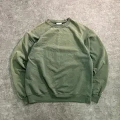 【champion】無地スウェット　グリーン　トレーナー　6AS5