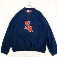 90s Nike×レッドソックス　ナイロンジャケット 【XL】ネイビー