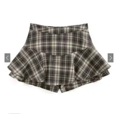 GRL チェック柄フリルスカートパンツ [ks006]