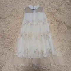 水色 刺繍入り フォーマルドレス