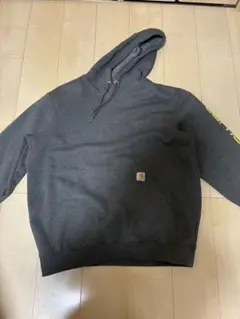 Carhartt プルオーバーパーカー グレー 袖ロゴのサムネイル
